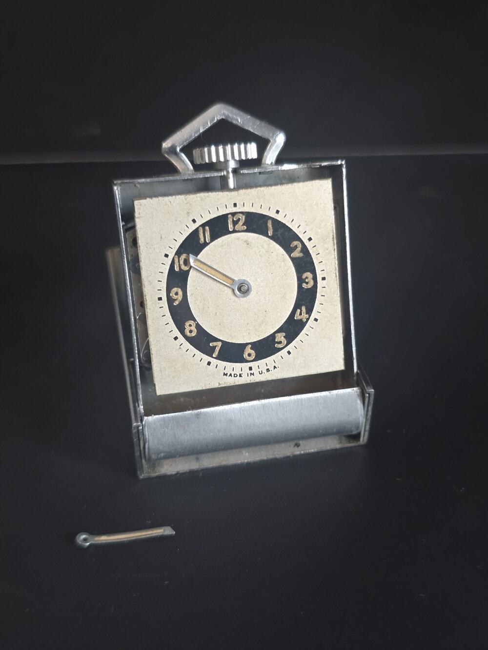 Vintage Ingersoll Art Deco Folding Travel Purse Watch Clock -Not Working
